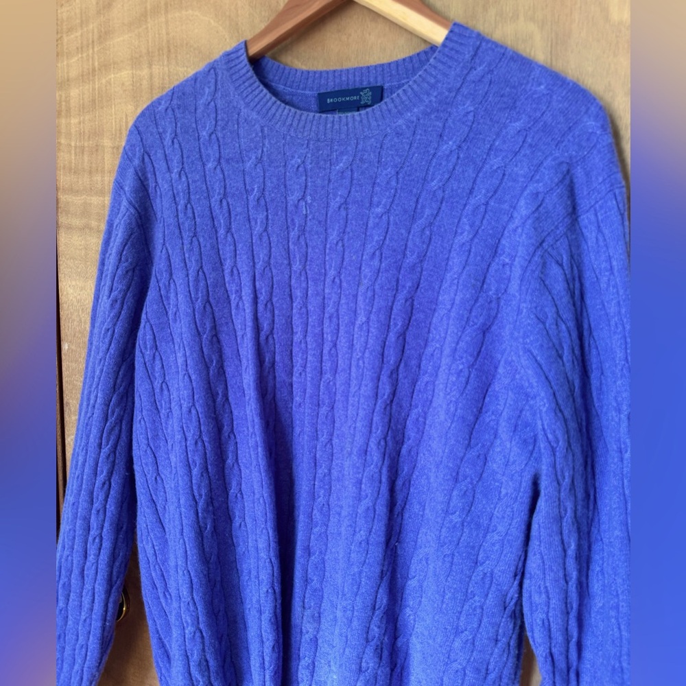 Vintage Brookmore 100% cashmere Cable Knit Sweater